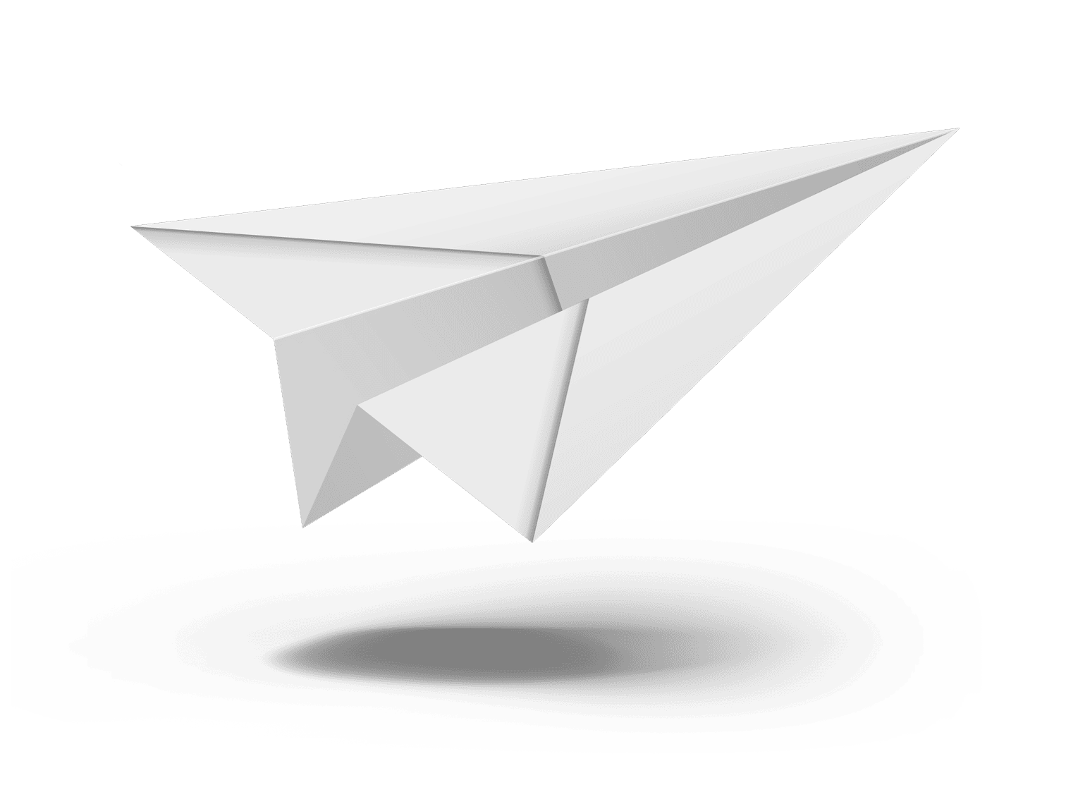 Papierflugzeug fliegt nach rechts