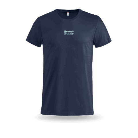 Dunkelblaues T-Shirt mit Logo