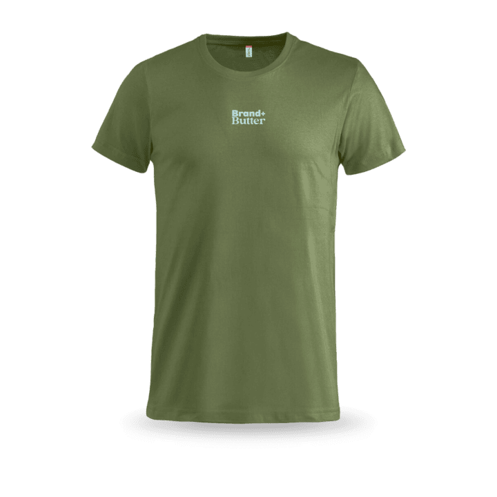 Grünes T-Shirt mit Schriftzug Brand+Butter