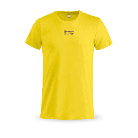 Gelbes T-Shirt mit Logo-Aufdruck