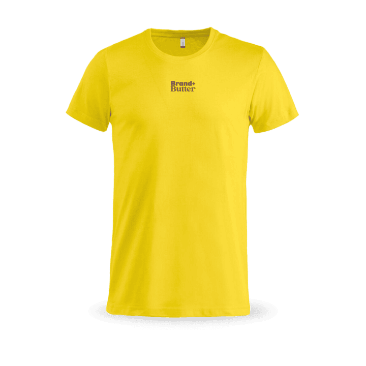 Gelbes T-Shirt mit Logo-Aufdruck