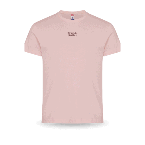 Rosa T-Shirt mit Schriftzug 'Brand+Butter'