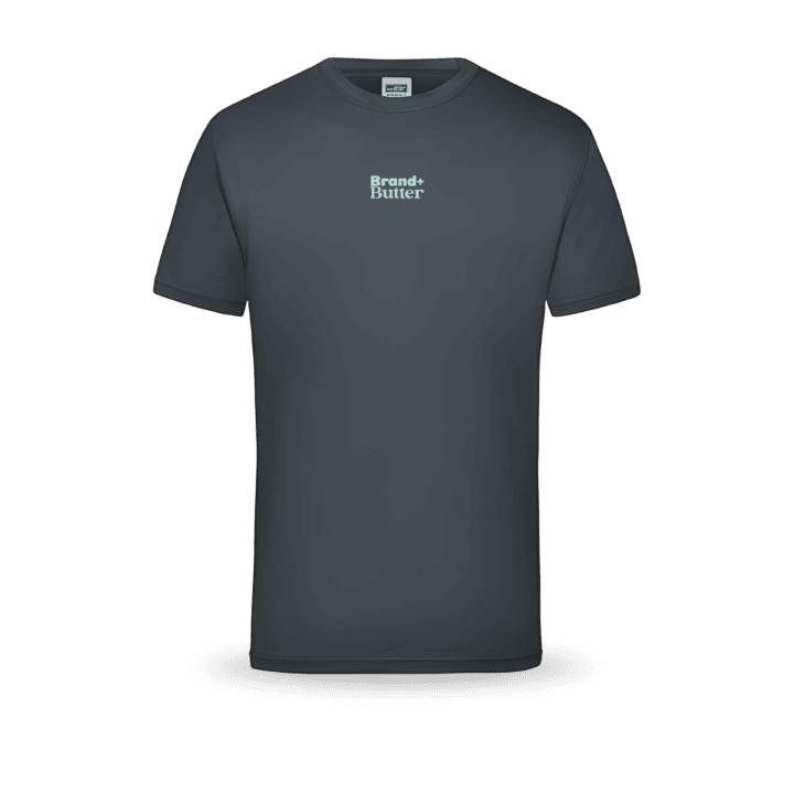 Graues T-Shirt mit Brand+Butter Logo