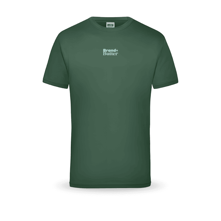 Grünes T-Shirt mit Logo-Aufdruck